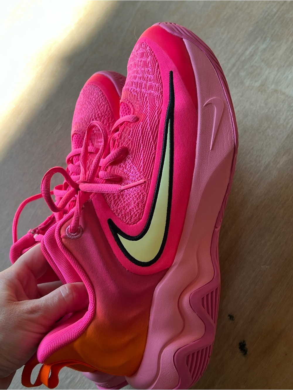Nike Hot Pink and Yellow Gradient Women's Running Shoes